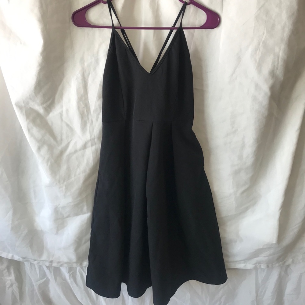 Knee length black dress